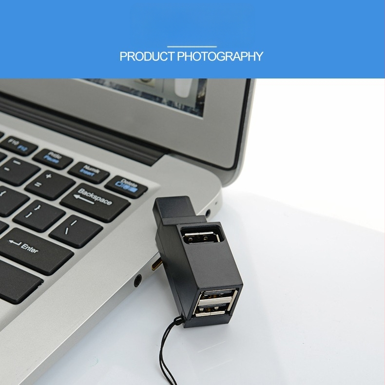 Prijenosni USB 3.0/2.0 hub s 3 priključcima, inteligentan USB razdjelnik visoke brzine