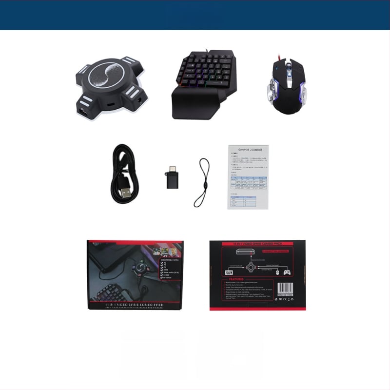 Konvertor tipkovnice i miša za konzole, USB docking stanica, PUBG set, kompatibilan PS4 i Xbox