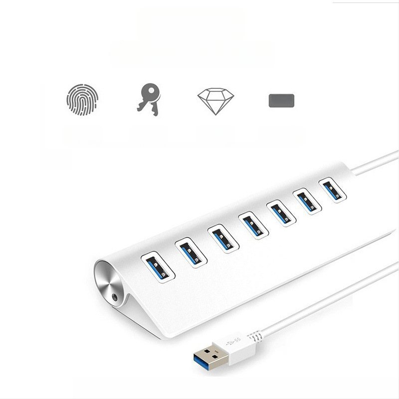 7-portový USB 3.0 hub z hliníkovej zliatiny