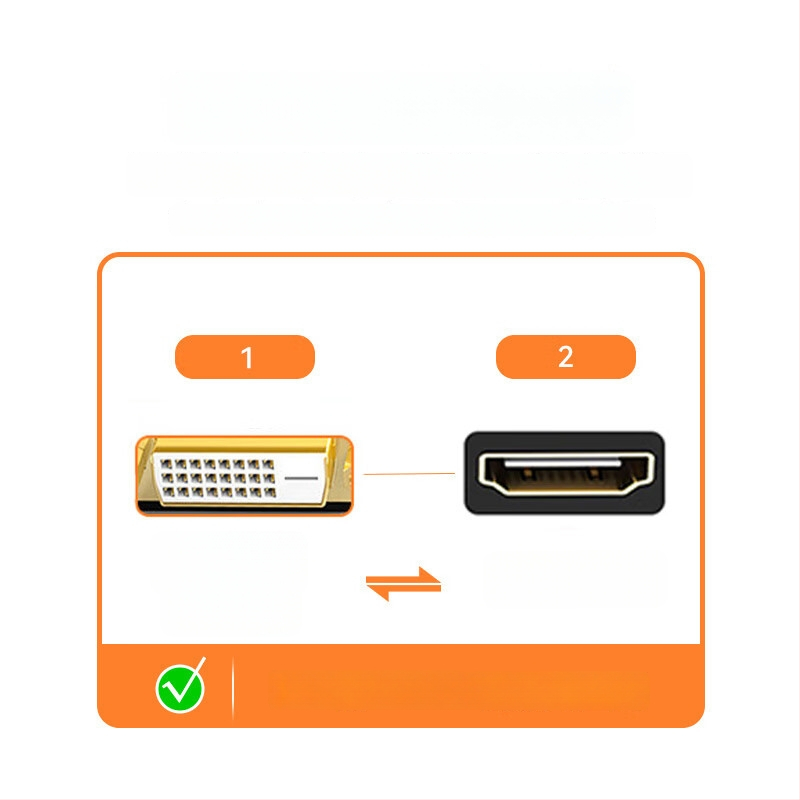 HDMI-DVI dvosmerni pretvarački kabel, 4K HD, za PC i projektor, pretvarač DVI u HDMI
