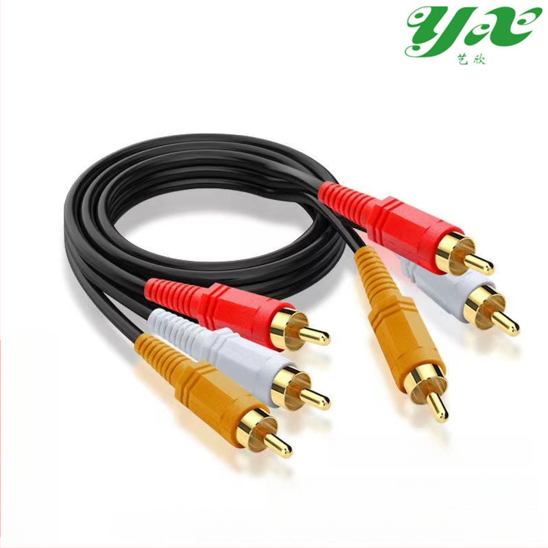 Cablu AV 3 RCA la 3 RCA pentru audio/video, DVD, set-top box și televizor vechi
