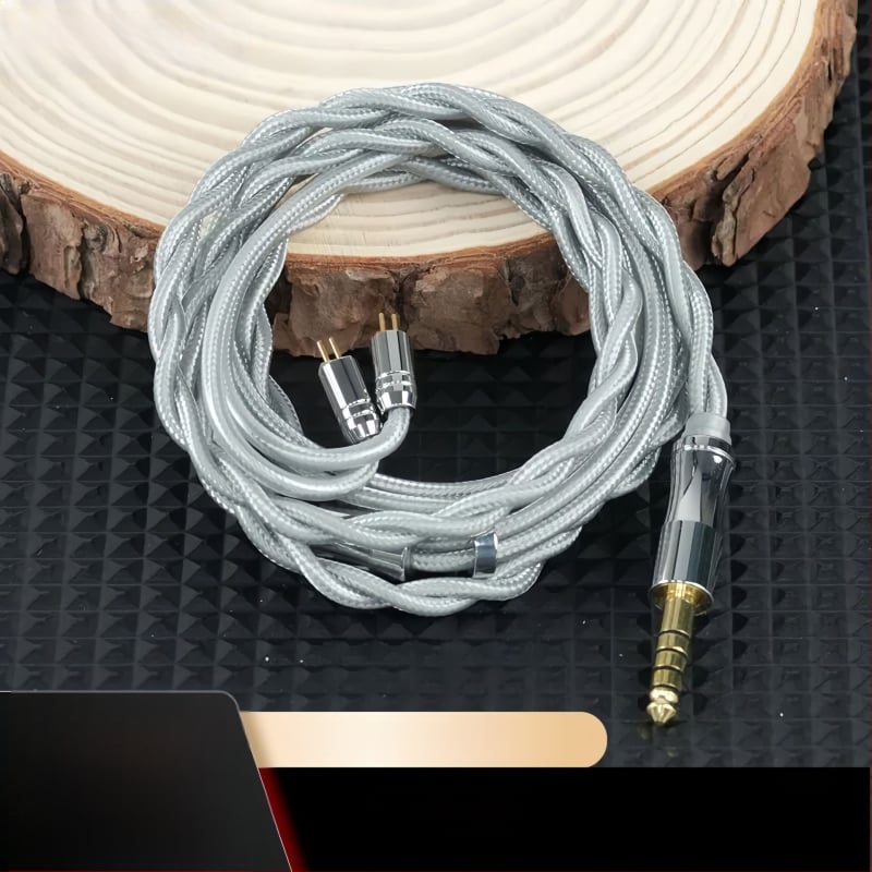 Kabel za nadogradnju slušalica MMCX0.78QDCTFZ, dvostruko uvijen bakreno-srebro prevučene pamuk konac, koaksijalni štit