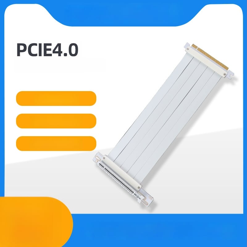 Καλώδιο επέκτασης PCIe 4.0 υψηλής ταχύτητας για κάρτα γραφικών, μονογραμμικός σχεδιασμός, 90° συνδετήρας, κάθετη τοποθέτηση, συμβατό με ATX κιβώτιο