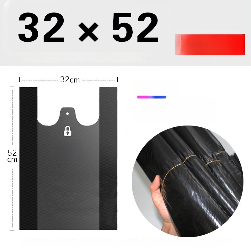 Vestu stiliaus šiukšlių maišai, vienkartiniai, sustorinti PE (Medžiaga: PE; Biologiškai skaidyti: Ne; Stilius: Liemenės stiliaus; Vienkartiniai: Taip; Storis: Sustorintas)