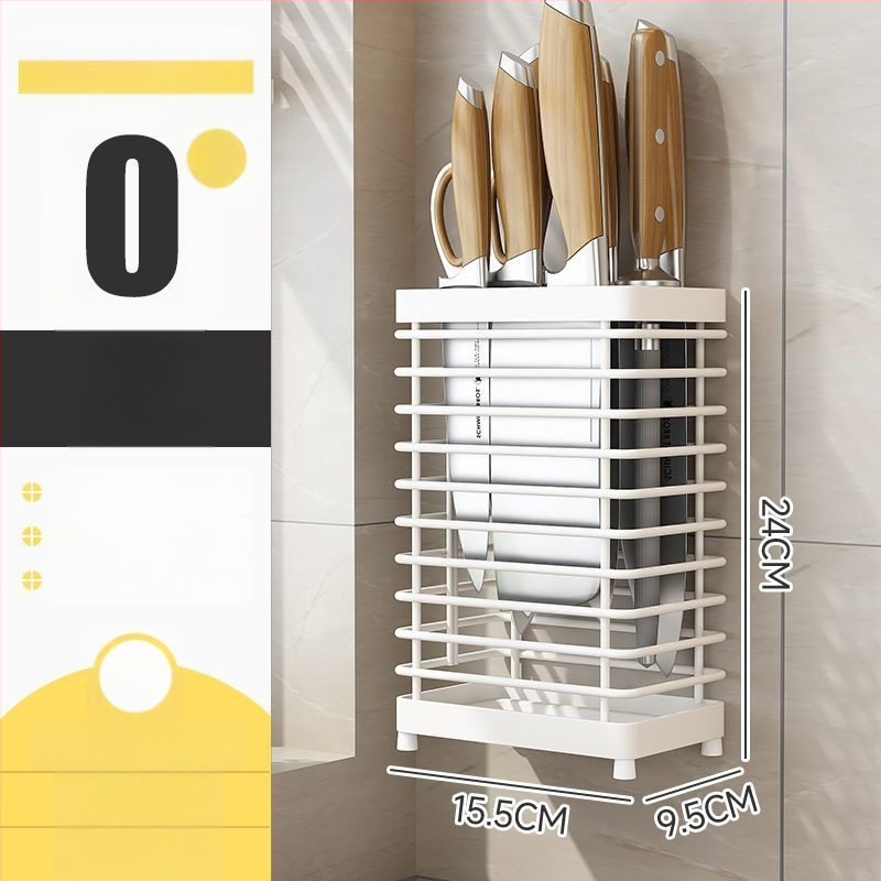 Rozsdamentes acélból készült falra szerelhető konyhai eszköztartó – pálcikákhoz, késekhez és kanálokhoz, multifunkcionális