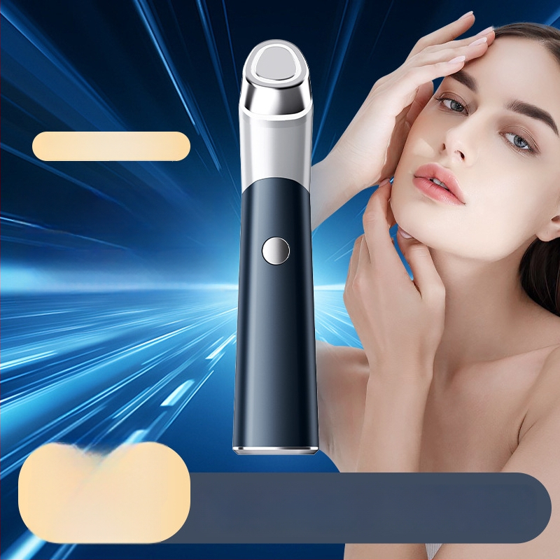 Veido ir akių masažuoklis su EMS vibracija ir spalvota šviesa, nešiojamas, įmontuota baterija, IPX4 atsparus vandeniui