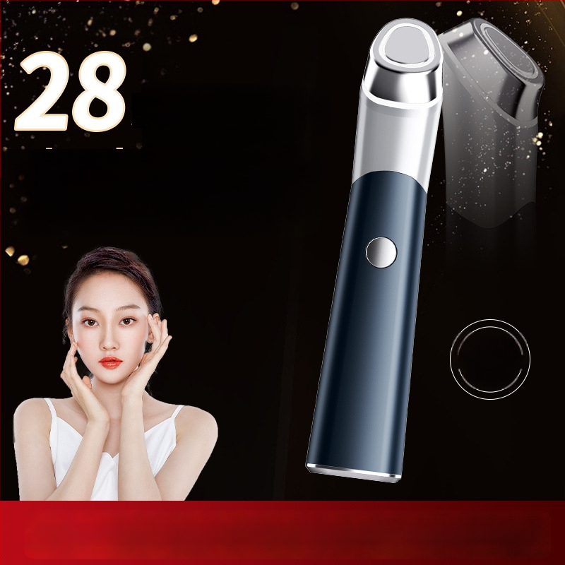 Veido ir akių masažuoklis su EMS vibracija ir spalvota šviesa, nešiojamas, įmontuota baterija, IPX4 atsparus vandeniui