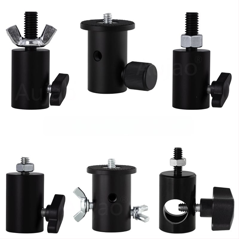 Adaptor pentru suport de iluminat 1/4-inch, pentru studio și transmisiuni live, bază cu filet 3/8-inch