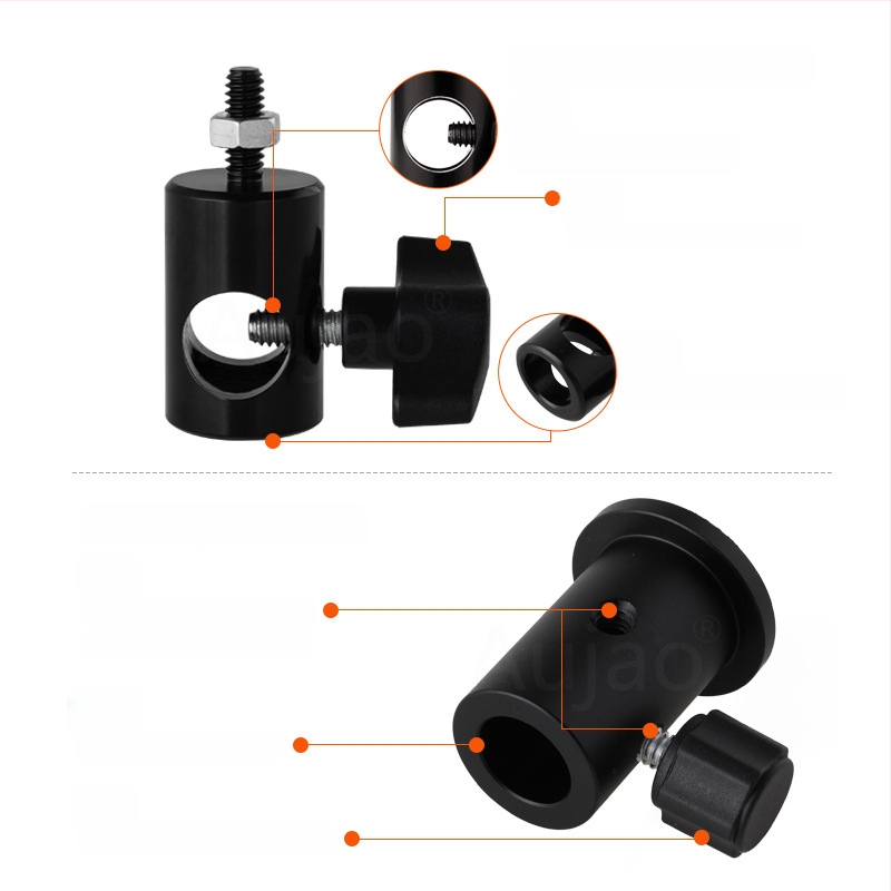 Adaptor pentru suport de iluminat 1/4-inch, pentru studio și transmisiuni live, bază cu filet 3/8-inch