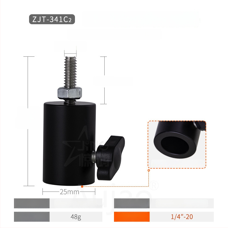 Adaptor pentru suport de iluminat 1/4-inch, pentru studio și transmisiuni live, bază cu filet 3/8-inch