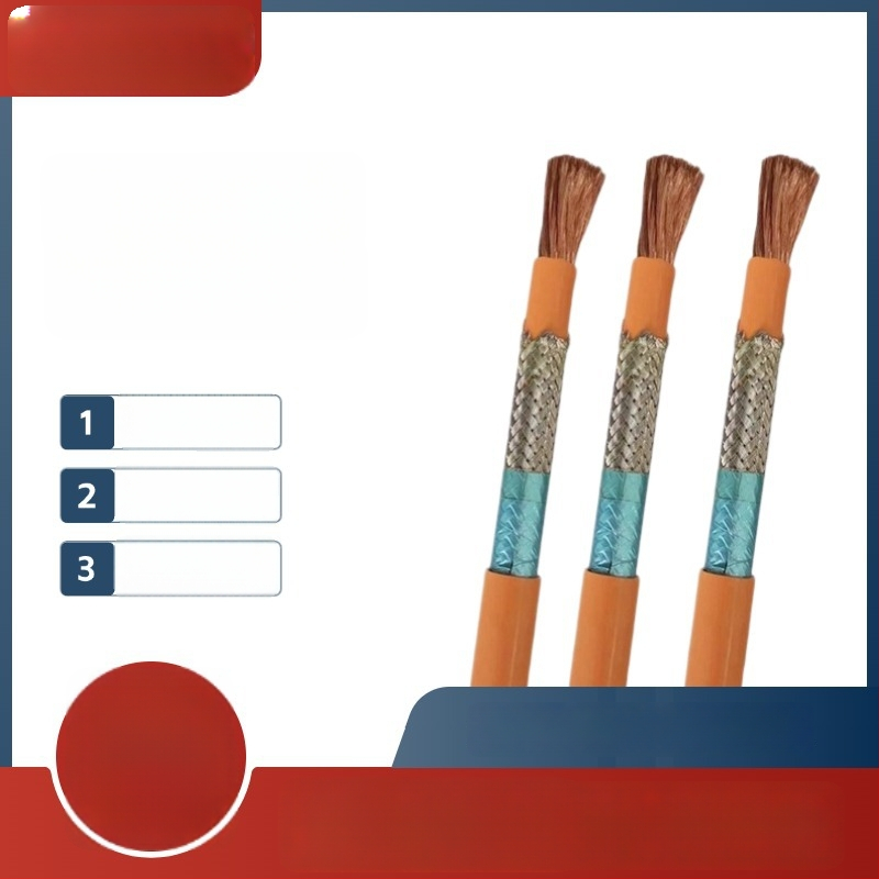 EV magasfeszültségű árnyékolt kábel szilikon burkolattal, XLPE szigeteléssel, oxigénmentes rézvezető, egymagos, 1500 V DC