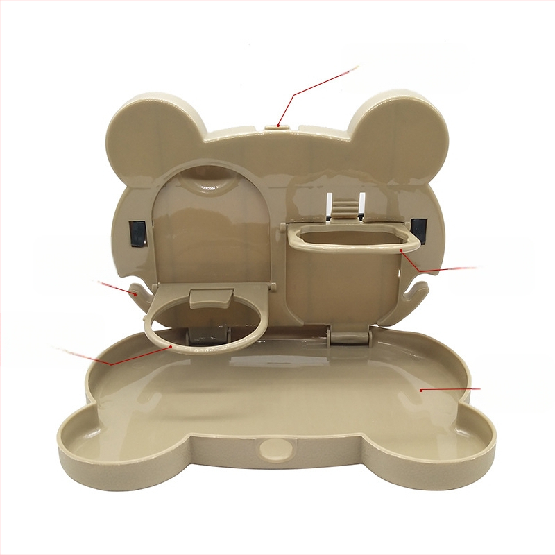 Sklopivi stol za stražnju klupu automobila s držačem za čaše, ABS plast, višenamjenski stol na naslonu sjedala