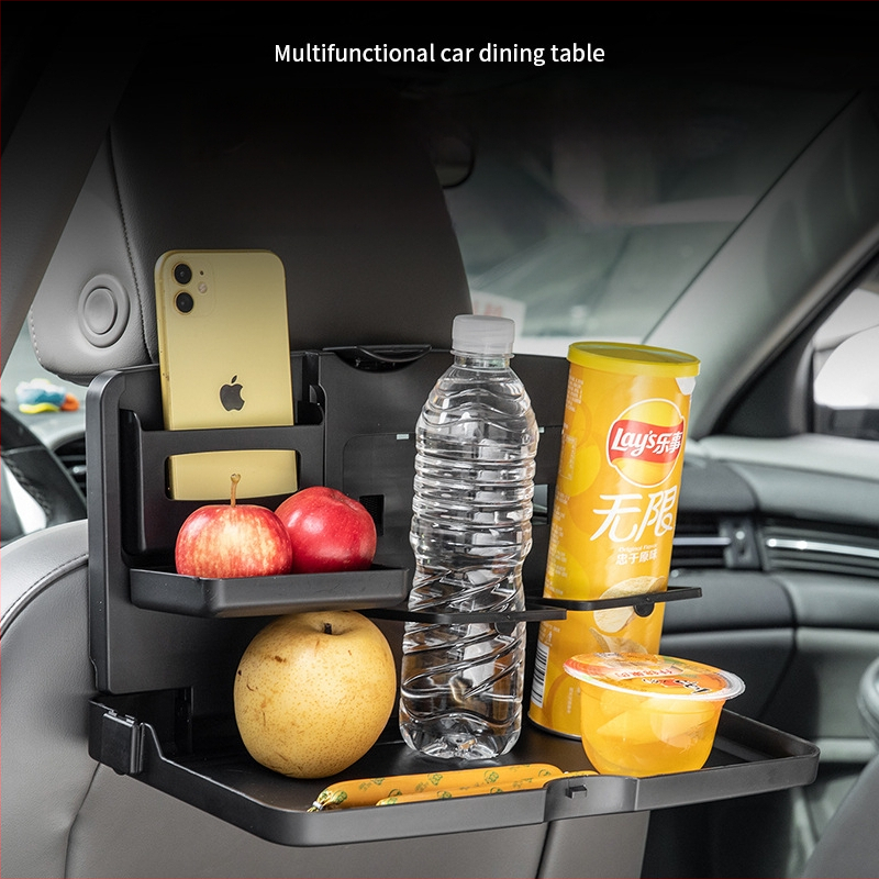 Auto stražnji stolni pladanj s preklopnim držačem za čašu, ABS materijal, model SY-0797, za ugradnju na stražnji naslon sjedala