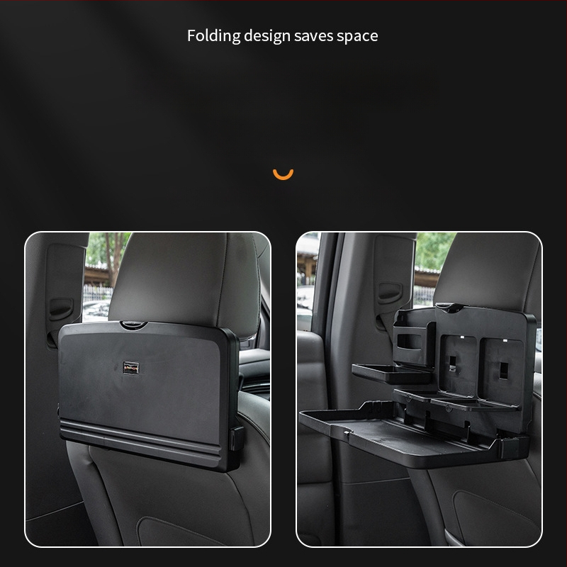 Auto stražnji stolni pladanj s preklopnim držačem za čašu, ABS materijal, model SY-0797, za ugradnju na stražnji naslon sjedala