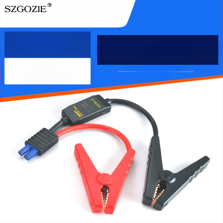 Gépjármű indítási áramellátó kábel vastított automata krokodilcsipeszekkel (Szgozie; Burkolat anyaga: Egyéb; Alkalmazási terület: Autóindítási tápellátás; Belső elektromos berendezések)