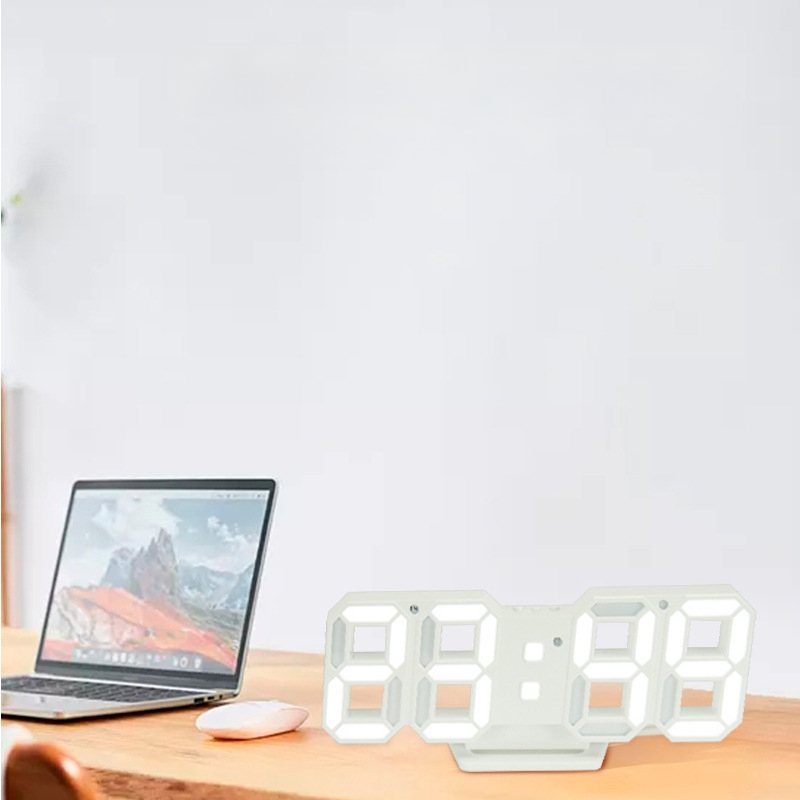 3D LED digitalni zidni sat, svijetleći, kreativan dizajn za dnevni boravak i spavaću sobu