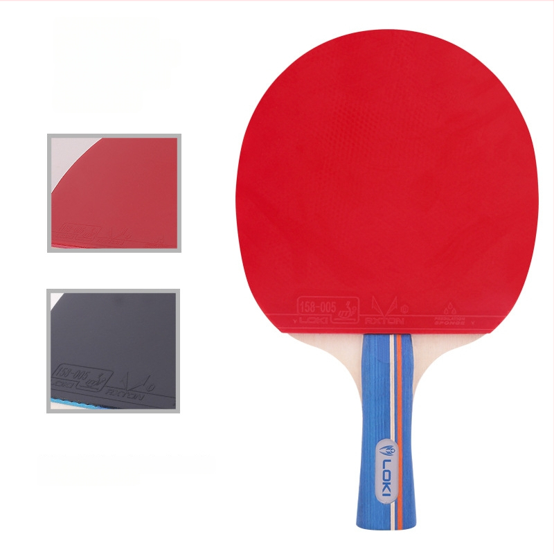 Set de rachete tenis de masă cu lamă din poplar, cauciuc reverse-glue, rachetă cu lovire dreaptă, logo imprimat, personalizare disponibilă