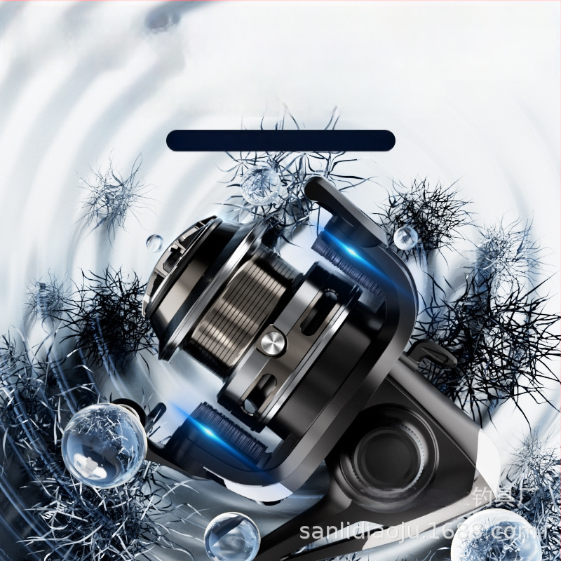 ASHCONFISH Spinning καρούλι για ψάρεμα με δόλωμα, μεταλλική κατασκευή, εναλλάξιμο χερούλι αριστερά/δεξιά, 7+1 ρουλεμάν