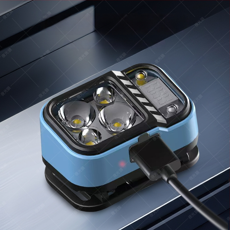 LED fejlámpa digitális kijelzővel, akkumulátoros működés, 500 m sugarú fénysugár, 6 óra üzemidő, súly 52 g