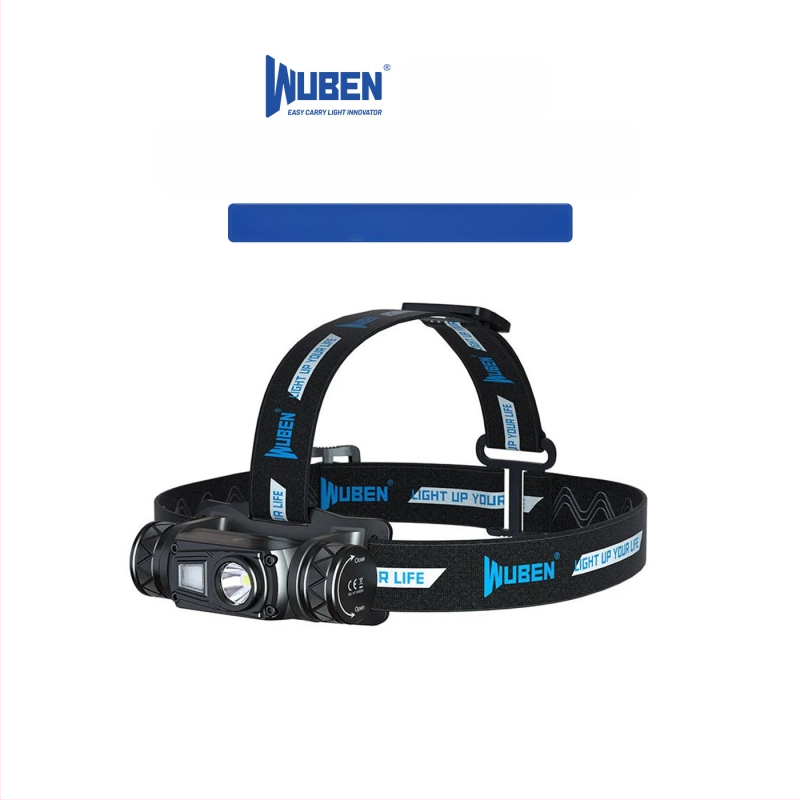 Wuben LED fejlámpa, 1200 lumen, alumínium ötvözet test, 2600 mAh USB újratölthető akkumulátor, 100–200 m hatótáv
