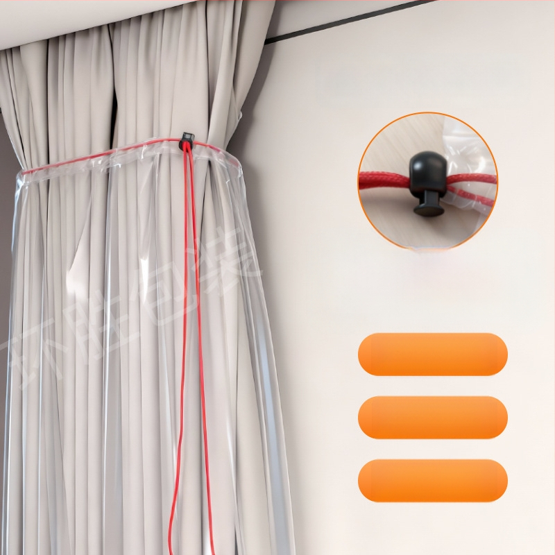 Κάλυμμα προστασίας για οικιακό διακόσμητικό εξοπλισμό και διχτυωμένη οθόνη παραθύρου, ανθεκτικό σε γατόγρατσα, παχύτερη πλαστική συσκευασία, κάλυμμα σκόνης κουρτίνας με κορδόνι (Υλικό: Πλαστικό; Χώρος εφαρμογής: Άλλο; Εφαρμογή: Άλλο; Χαρακτηριστικά: Προστα