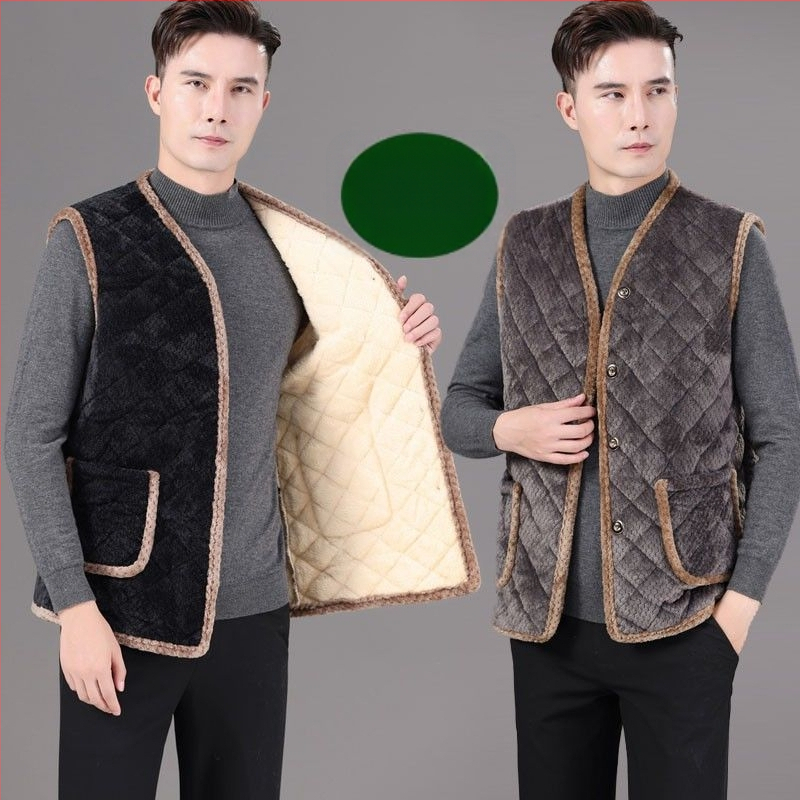 Жилетка с качулка за зимата, удебелена плюшена подплата, основна материя: зайча козина, райета, слим фит