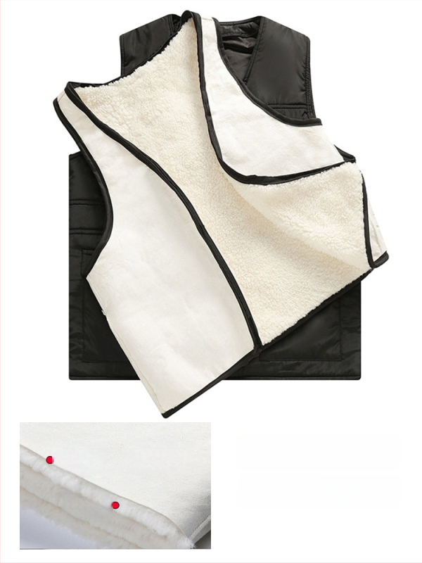 Мъжка памучна жилетка с качулка за зимата, удеблена за топлина