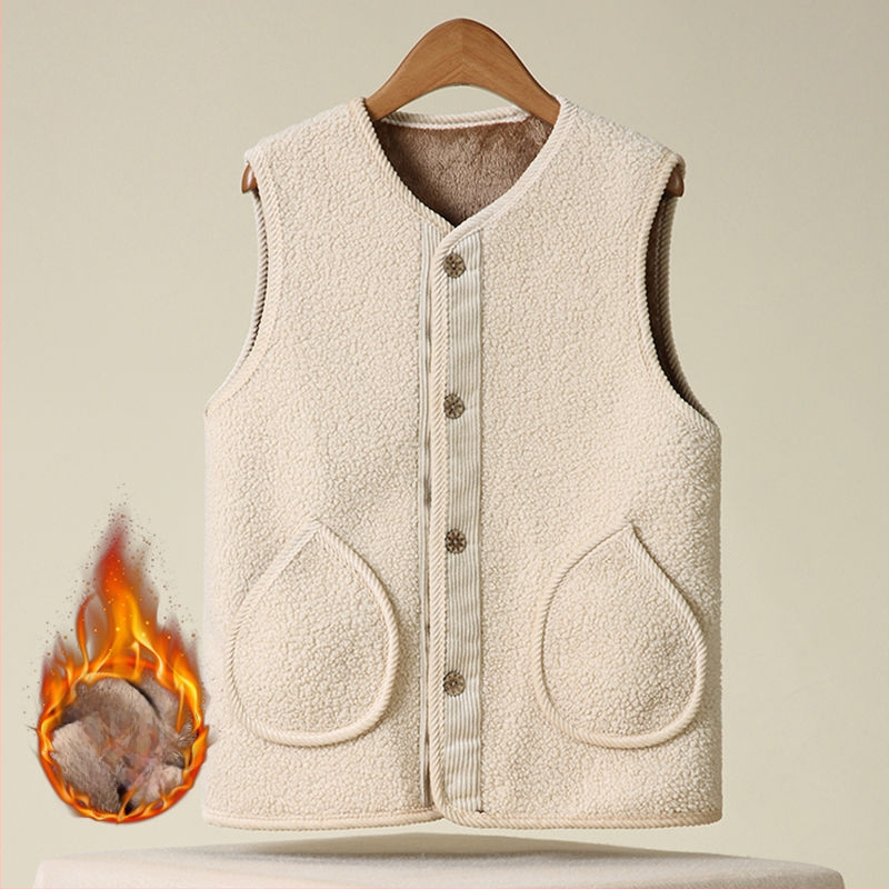 Стандартен дамски жилет с поло яка, чeнилен плат и спандекс под 30%, пролет 2025