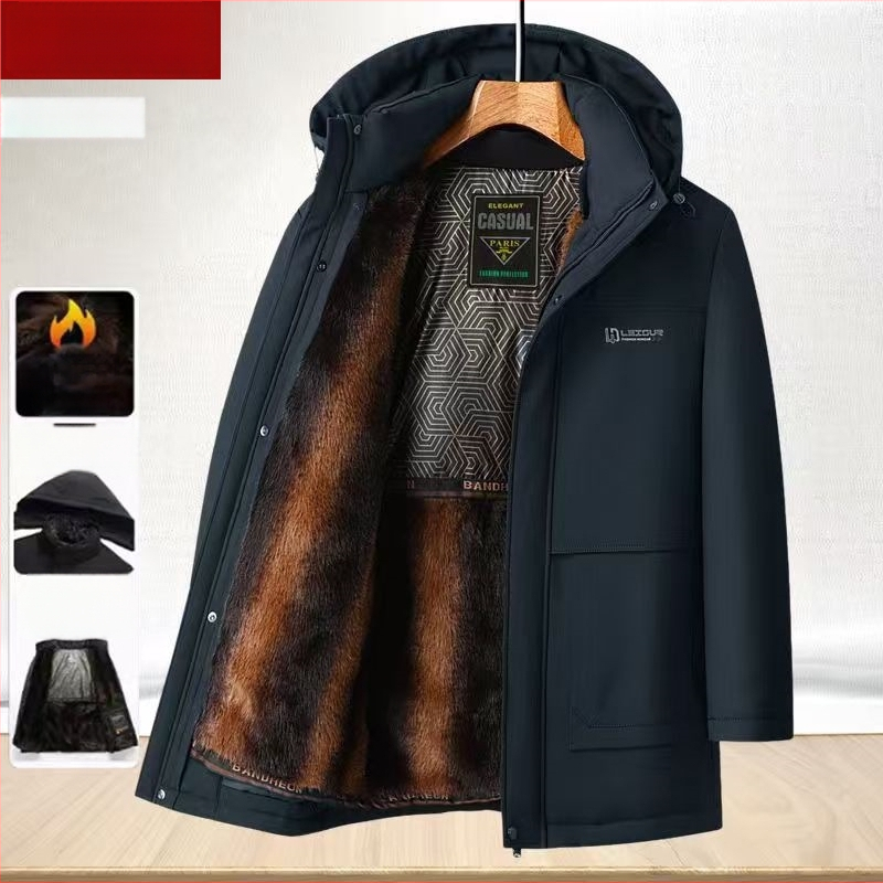 Muška zimska jakna s odvojivim unutarnjim slojem i debelim punjenjem od poliestera