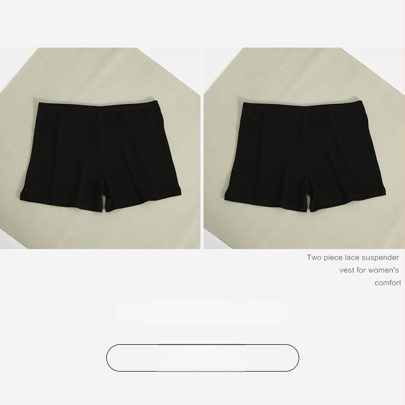 Moteriški medvilniniai saugumo šortai, vidutinė juosmens, anti ekspozicija, vasariniai trumpi šortai