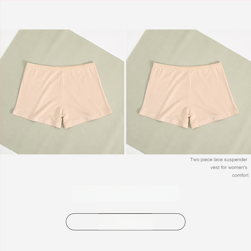 Moteriški medvilniniai saugumo šortai, vidutinė juosmens, anti ekspozicija, vasariniai trumpi šortai