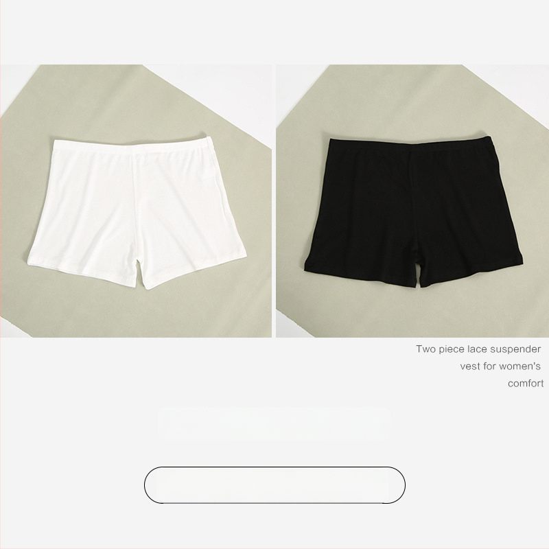 Moteriški medvilniniai saugumo šortai, vidutinė juosmens, anti ekspozicija, vasariniai trumpi šortai