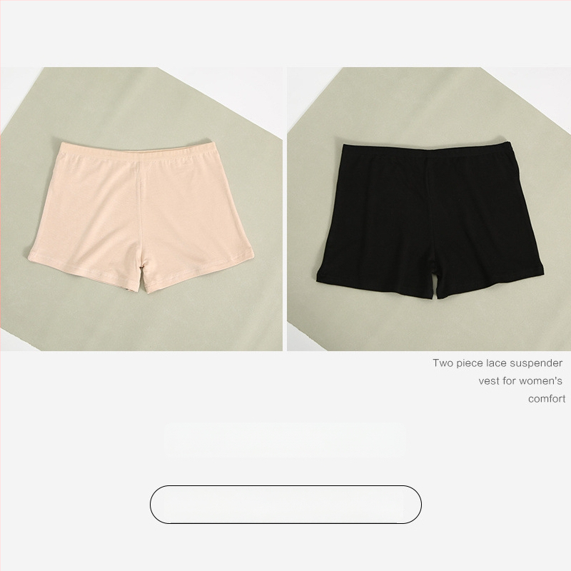 Moteriški medvilniniai saugumo šortai, vidutinė juosmens, anti ekspozicija, vasariniai trumpi šortai