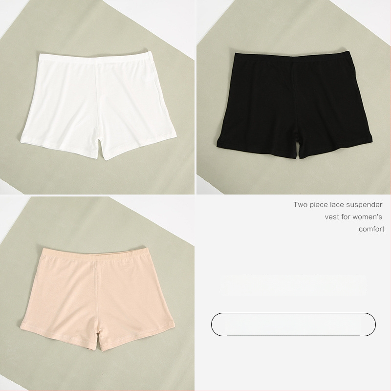 Moteriški medvilniniai saugumo šortai, vidutinė juosmens, anti ekspozicija, vasariniai trumpi šortai