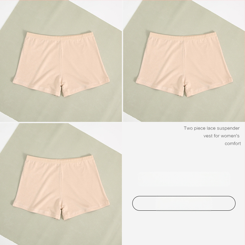 Moteriški medvilniniai saugumo šortai, vidutinė juosmens, anti ekspozicija, vasariniai trumpi šortai