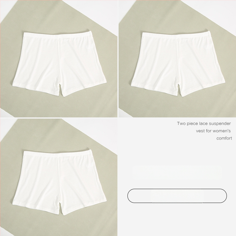 Moteriški medvilniniai saugumo šortai, vidutinė juosmens, anti ekspozicija, vasariniai trumpi šortai