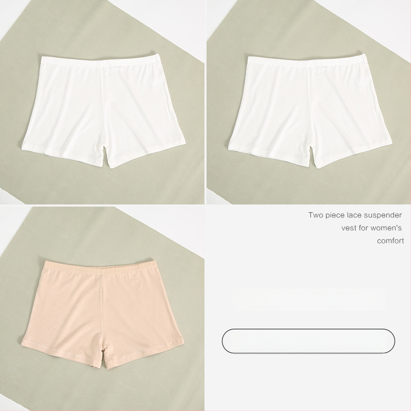 Moteriški medvilniniai saugumo šortai, vidutinė juosmens, anti ekspozicija, vasariniai trumpi šortai