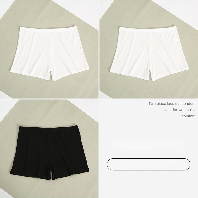 Moteriški medvilniniai saugumo šortai, vidutinė juosmens, anti ekspozicija, vasariniai trumpi šortai