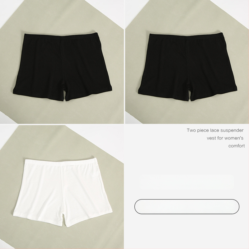 Moteriški medvilniniai saugumo šortai, vidutinė juosmens, anti ekspozicija, vasariniai trumpi šortai