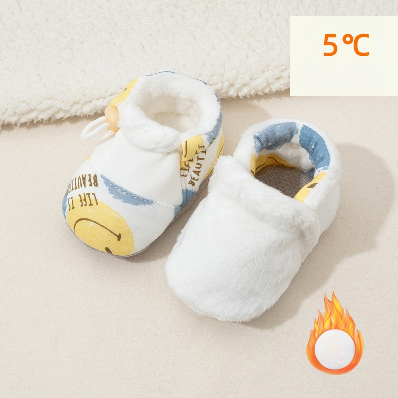 Beba cipele za hodanje s fleec podstavom, tople zimske, 0–12 mjeseci, unisex, mekana potplata, protuklizne