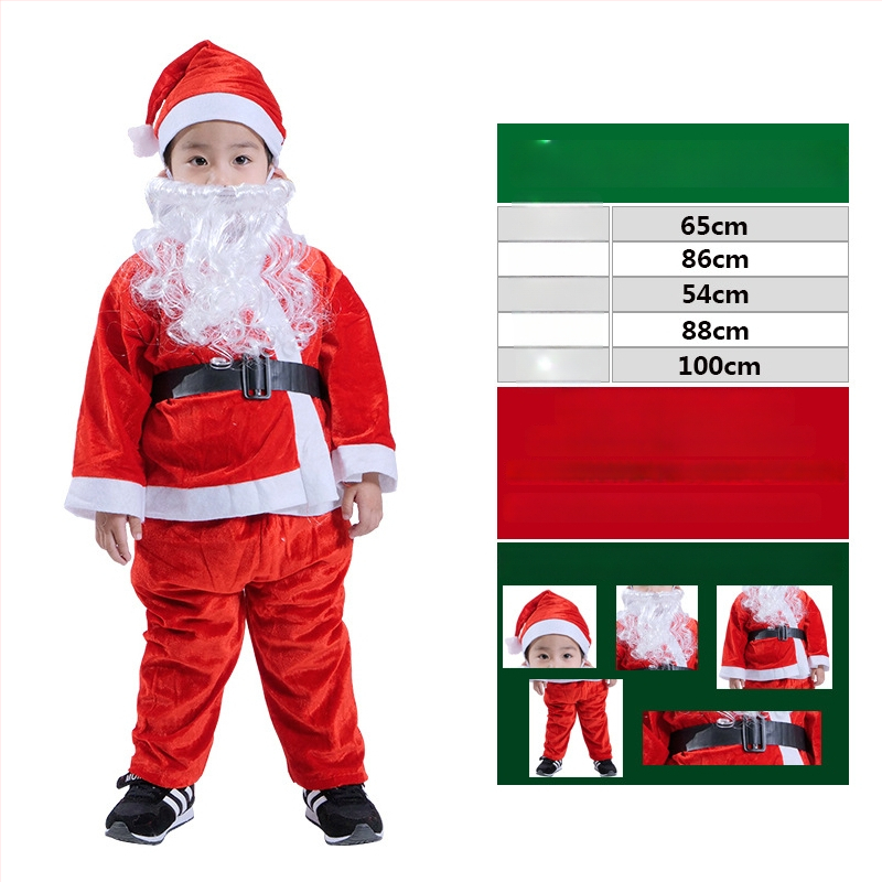 Kalėdų senelio kostiumas suaugusiems ir vaikams, audinys, siuvamas, rekvizitai kostiumui, Le Qi