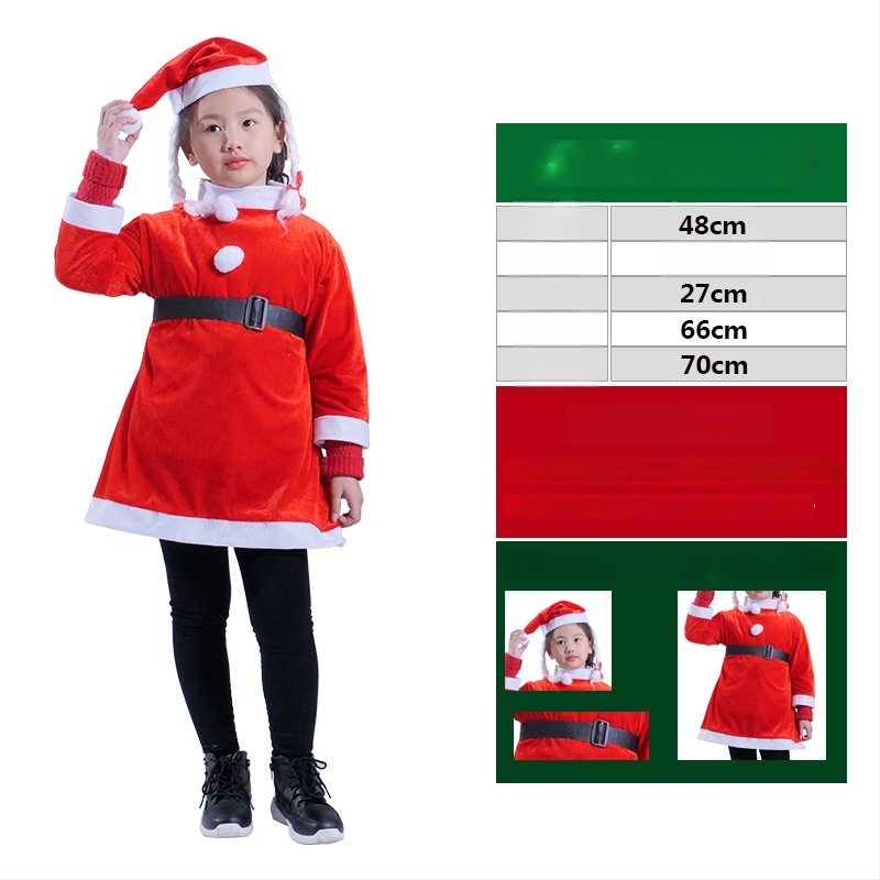 Kalėdų senelio kostiumas suaugusiems ir vaikams, audinys, siuvamas, rekvizitai kostiumui, Le Qi