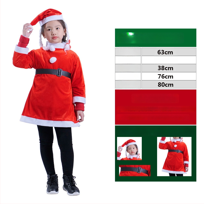 Kalėdų senelio kostiumas suaugusiems ir vaikams, audinys, siuvamas, rekvizitai kostiumui, Le Qi