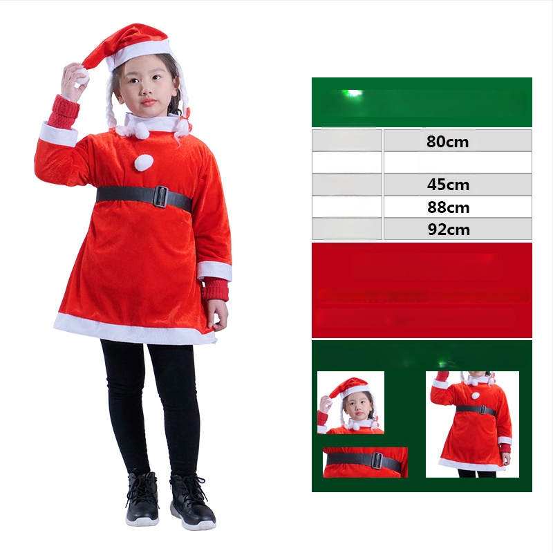 Kalėdų senelio kostiumas suaugusiems ir vaikams, audinys, siuvamas, rekvizitai kostiumui, Le Qi