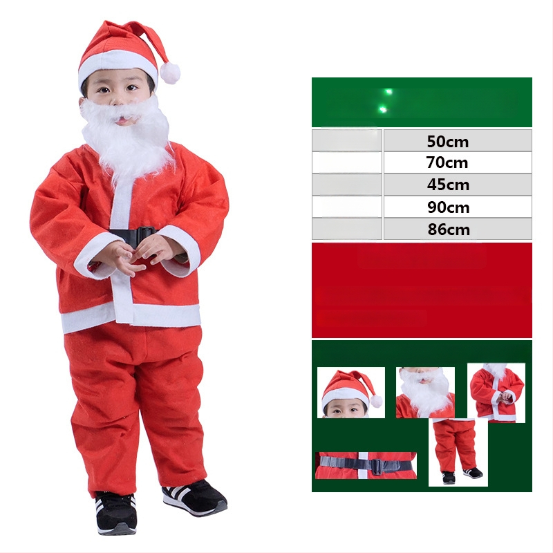 Kalėdų senelio kostiumas suaugusiems ir vaikams, audinys, siuvamas, rekvizitai kostiumui, Le Qi