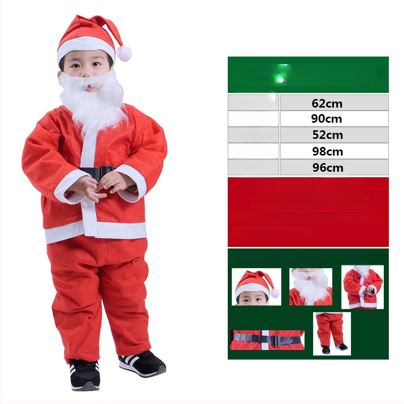 Kalėdų senelio kostiumas suaugusiems ir vaikams, audinys, siuvamas, rekvizitai kostiumui, Le Qi