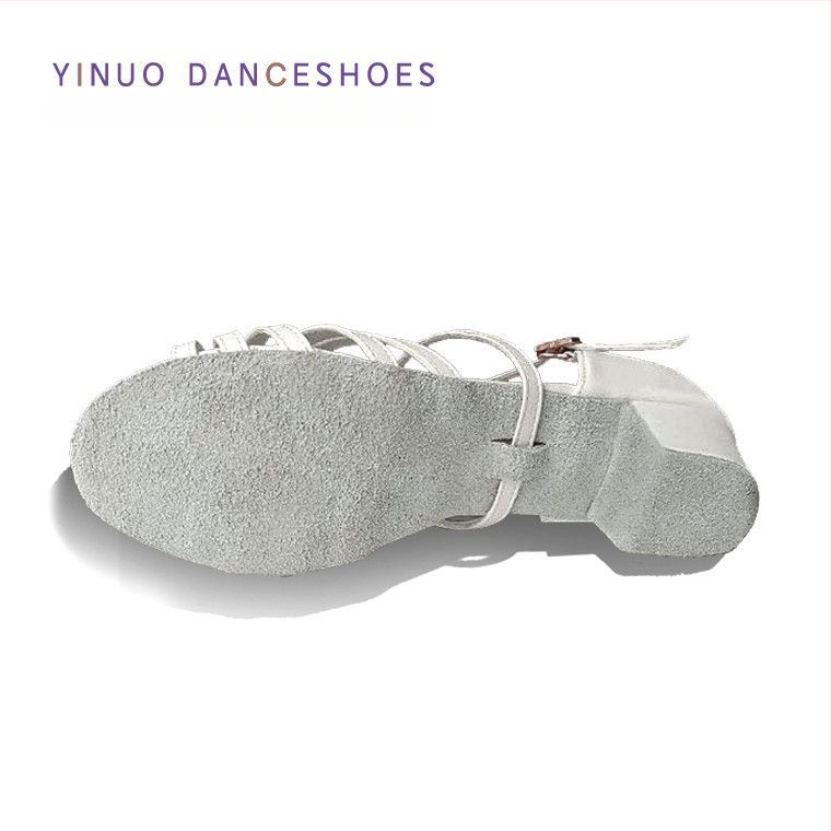 Παπούτσια λατινικού χορού για κορίτσια, αντιολισθητικά, ελαφριά, διαπνέοντα, τεχνητό δέρμα
