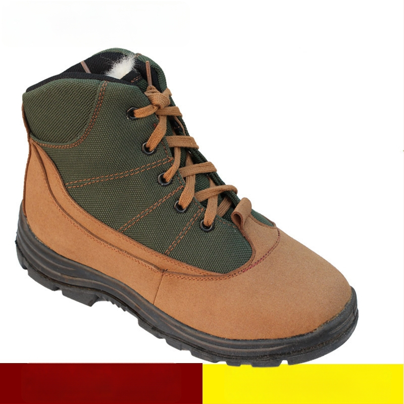 Ghete de iarnă unisex cu blană de oaie integrată, material poliester, pentru exterior, pentru toate grupele de vârstă