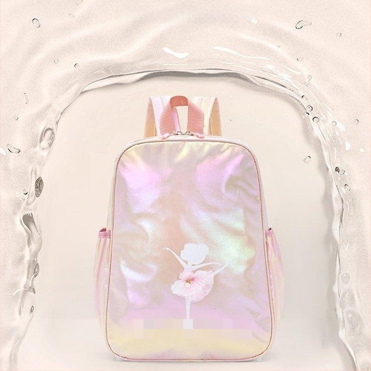 Παιδική τσάντα πλάτης για χορό με λέιζερ σχέδιο, ουδέτερο φύλο, νάιλον εξωτερικό, επένδυση πολυεστέρα, γλυκό στυλ, για νηπιαγωγείο