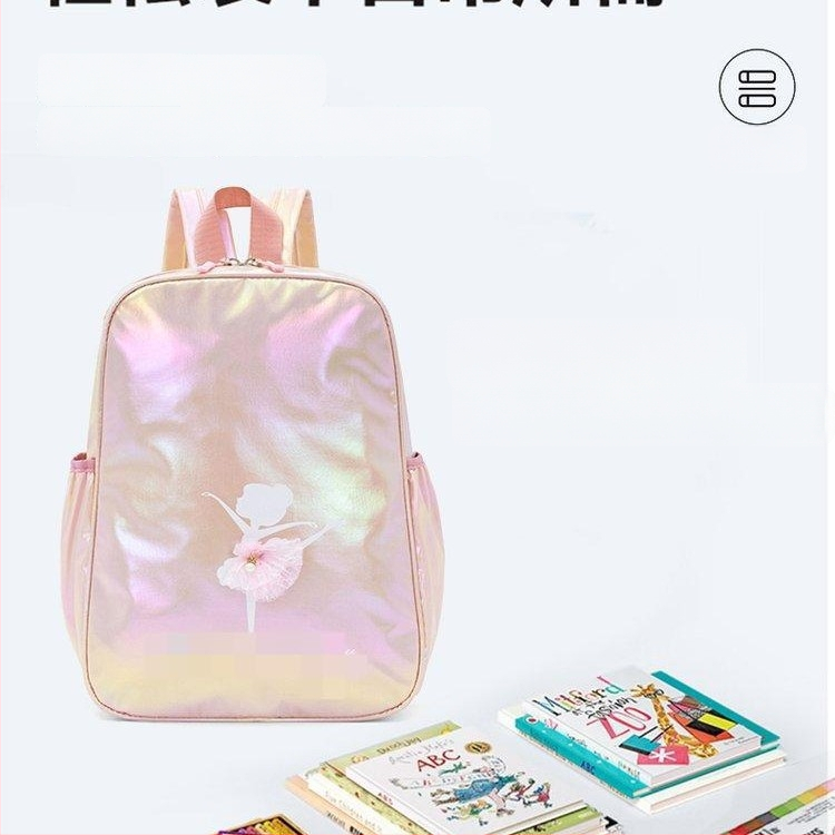 Παιδική τσάντα πλάτης για χορό με λέιζερ σχέδιο, ουδέτερο φύλο, νάιλον εξωτερικό, επένδυση πολυεστέρα, γλυκό στυλ, για νηπιαγωγείο